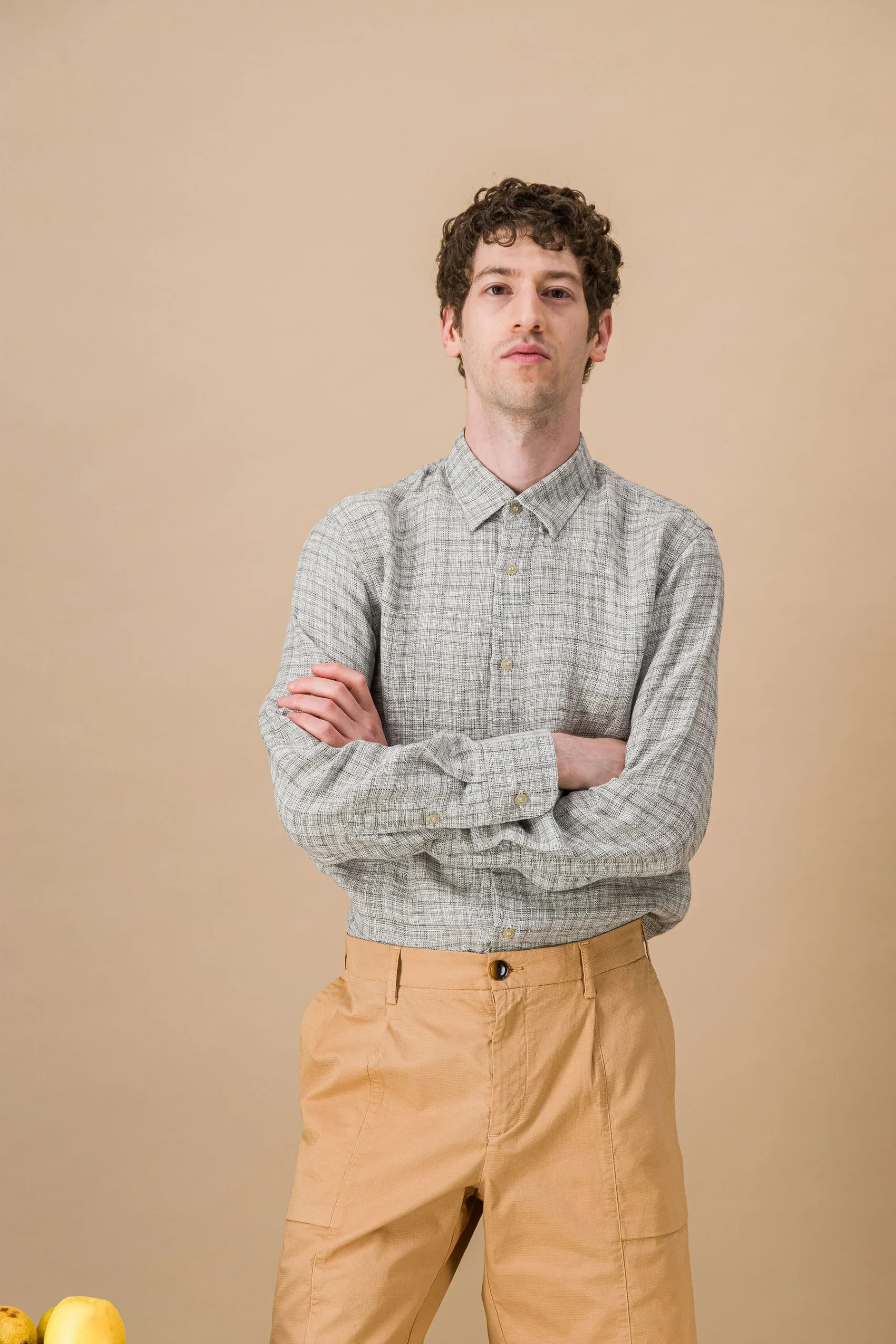 Khaki linen shirt