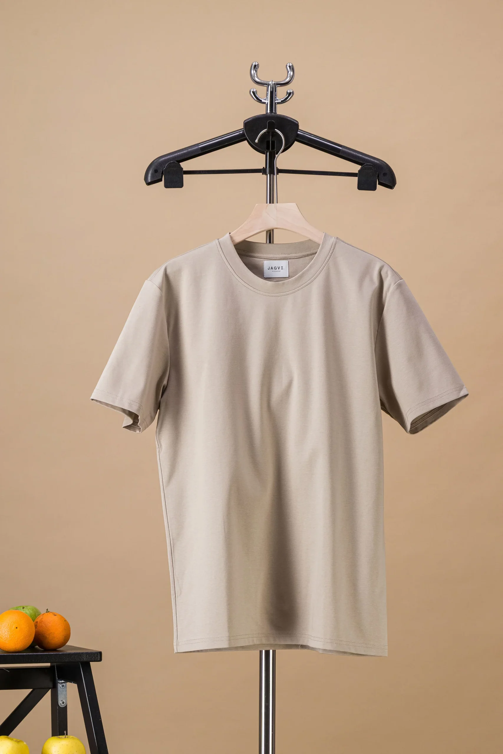 Japanese organic cotton beige T Shirt - Image 3