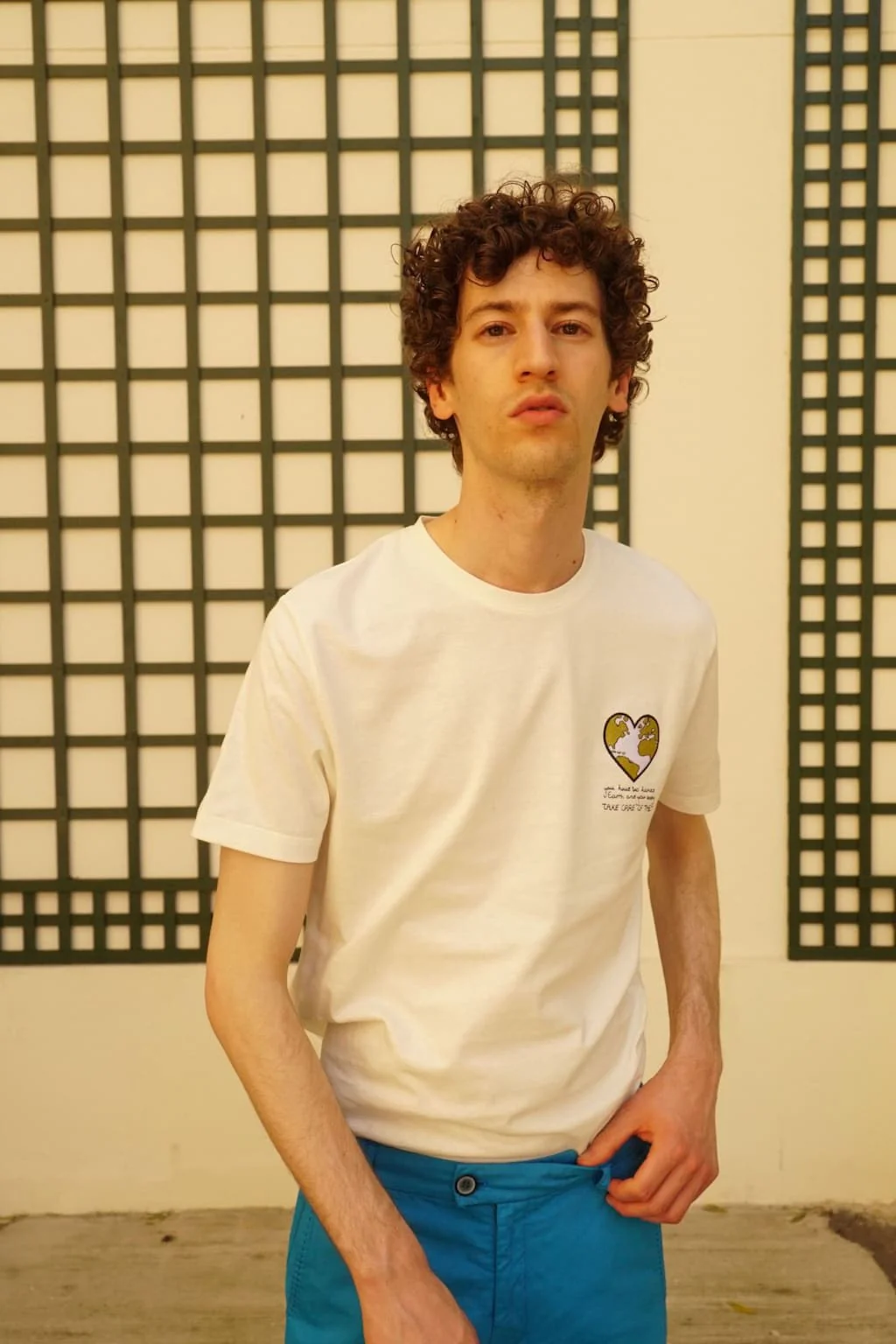 T Shirt organic japanese acid green earth - Image 2